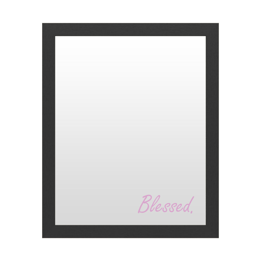 Dry Erase 16 x 20 Marker Board  with Printed Artwork - Blessed Script Pink White Board - Ready to Hang Image 1
