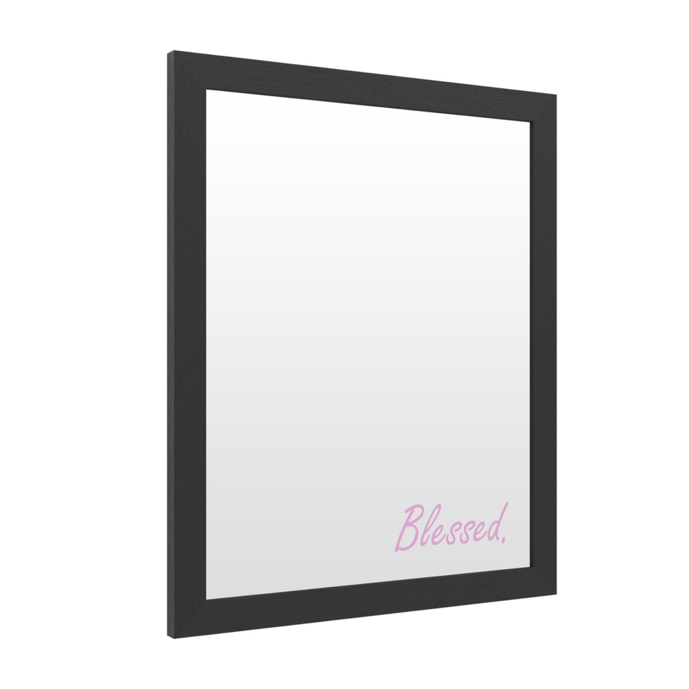 Dry Erase 16 x 20 Marker Board  with Printed Artwork - Blessed Script Pink White Board - Ready to Hang Image 2