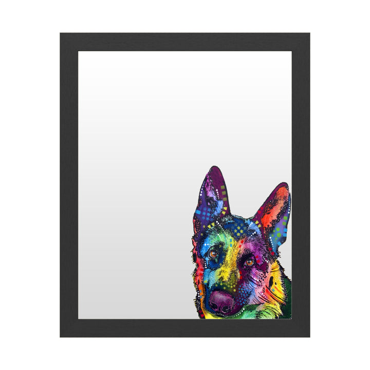 Dry Erase 16 x 20 Marker Board with Printed Artwork - Dean Russo German Shepherd White Board - Ready to Hang Image 1