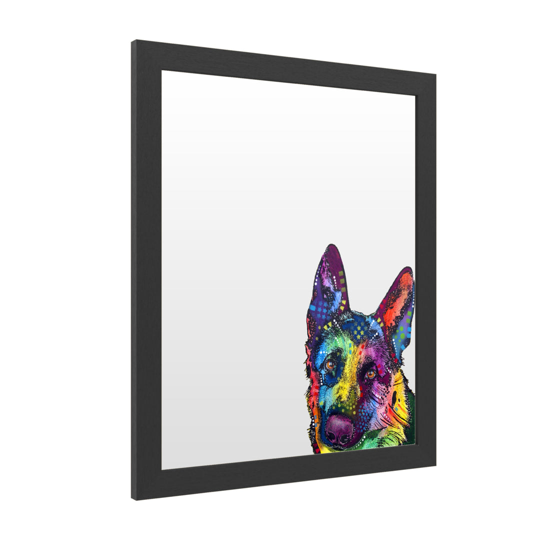 Dry Erase 16 x 20 Marker Board with Printed Artwork - Dean Russo German Shepherd White Board - Ready to Hang Image 2