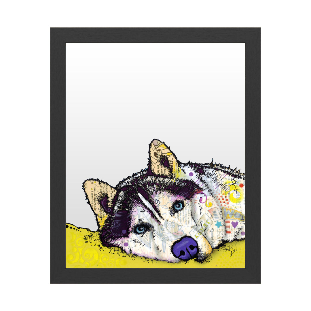 Dry Erase 16 x 20 Marker Board with Printed Artwork - Dean Russo Siberian Husky II White Board - Ready to Hang Image 1