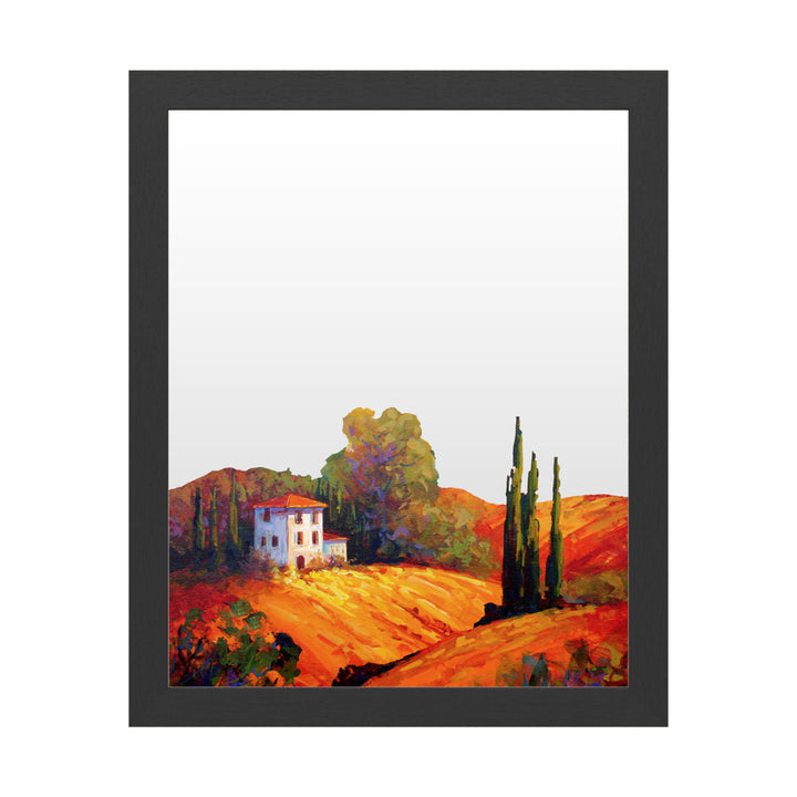 Dry Erase 16 x 20 Marker Board with Printed Artwork - Marion Rose Tuscan Villa Evening White Board - Ready to Hang Image 1