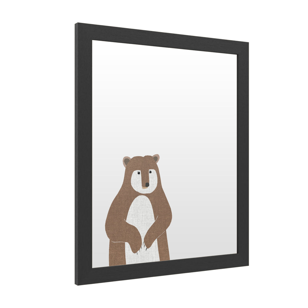 Dry Erase 16 x 20 Marker Board with Printed Artwork - Annie Bailey Art Brown Bear Linen White Board - Ready to Hang Image 2