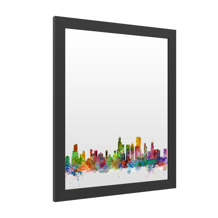 Dry Erase 16 x 20 Marker Board with Printed Artwork - Michael Tompsett Chicago Illinois Skyline White Board - Ready to Image 2