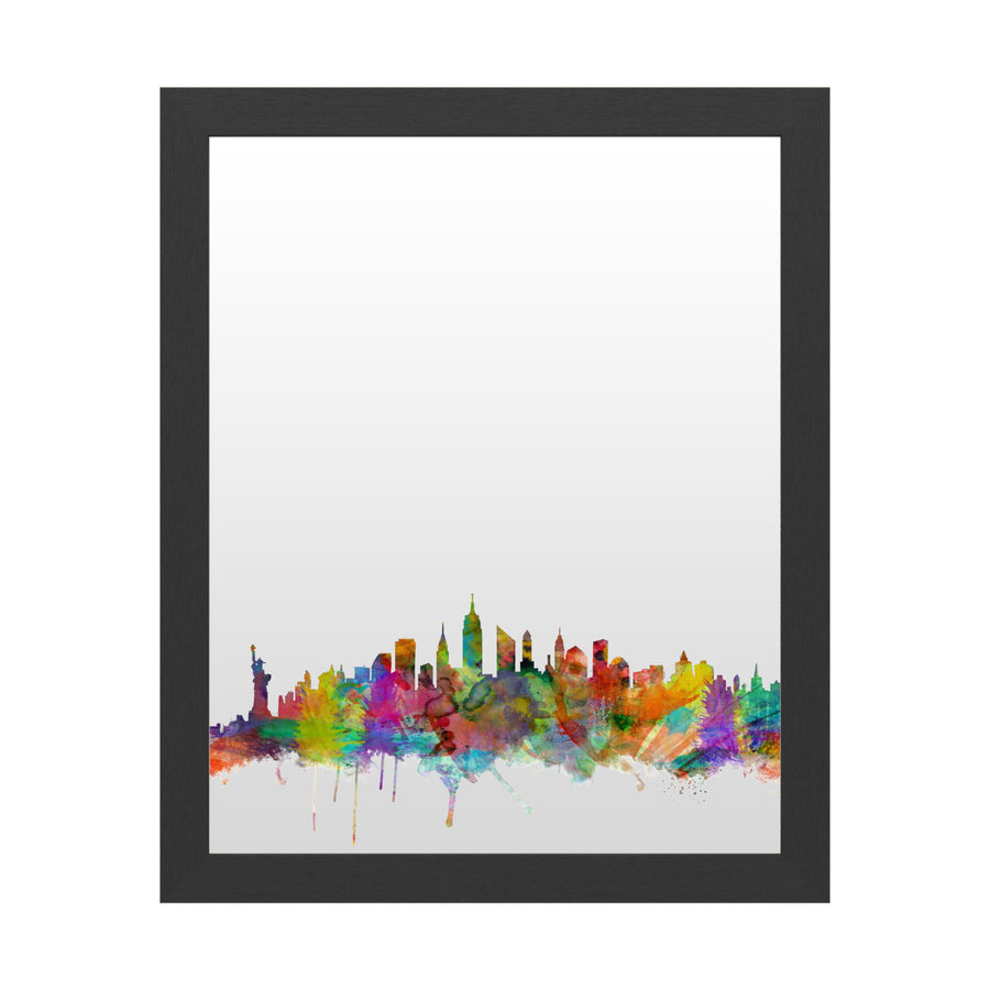 Dry Erase 16 x 20 Marker Board with Printed Artwork - Michael Tompsett York City Skyline White Board - Ready to Hang Image 1