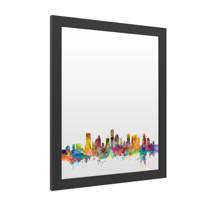 Dry Erase 16 x 20 Marker Board with Printed Artwork - Michael Tompsett Houston Texas Skyline White Board - Ready to Hang Image 2