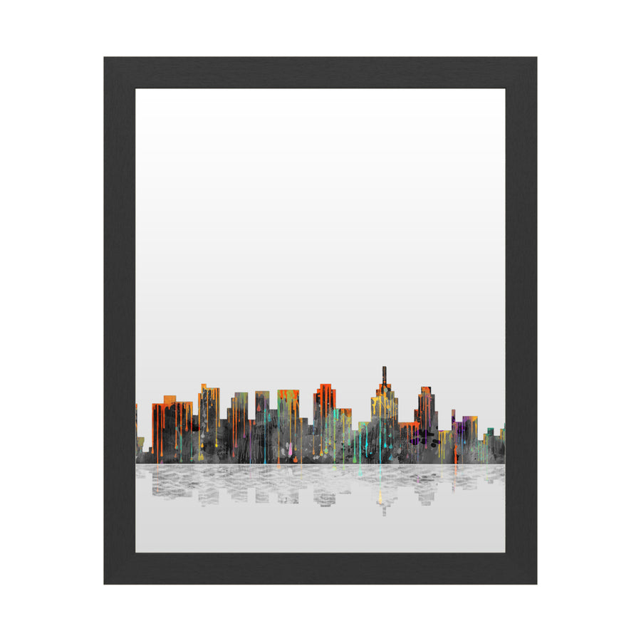 Dry Erase 16 x 20 Marker Board with Printed Artwork - Marlene Watson Philadelphia Pennsylvania Skyline White Board - Image 1