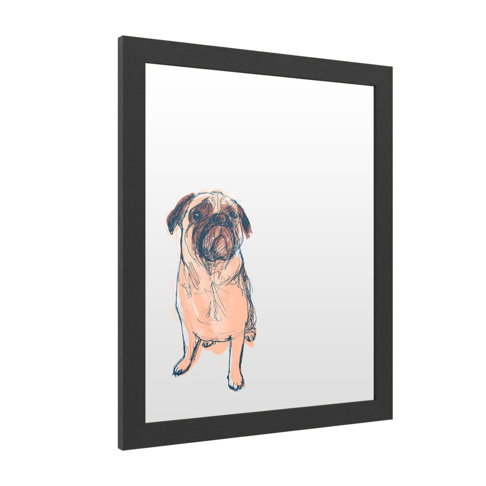 Dry Erase 16 x 20 Marker Board with Printed Artwork - June Erica Vess Dog Portrait Dave White Board - Ready to Hang Image 2