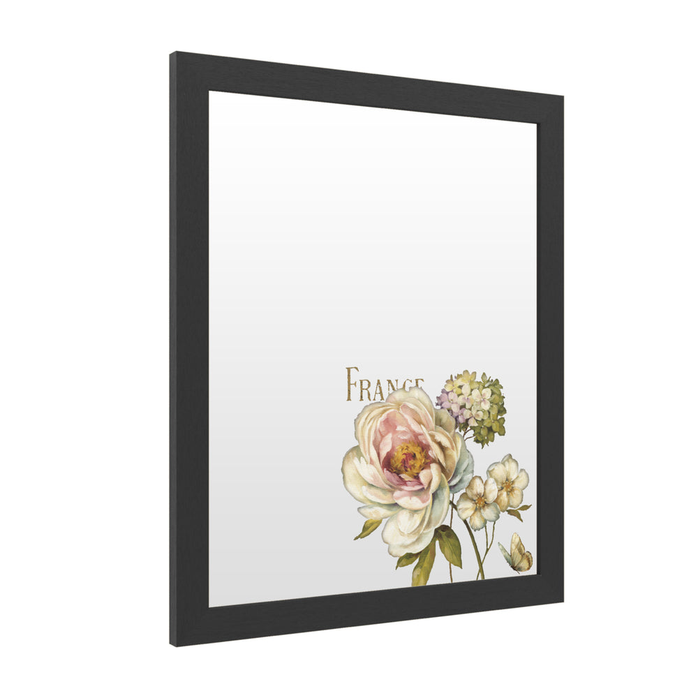 Dry Erase 16 x 20 Marker Board with Printed Artwork - Lisa Audit Marche de Fleurs on Black White Board - Ready to Hang Image 2