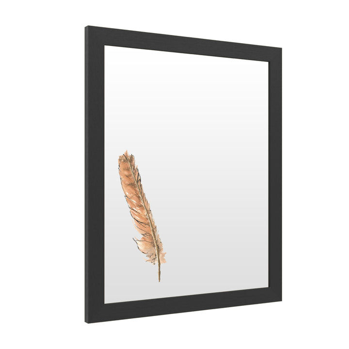 Dry Erase 16 x 20 Marker Board with Printed Artwork - Chris Paschke Gold Feathers Ii White Board - Ready to Hang Image 2