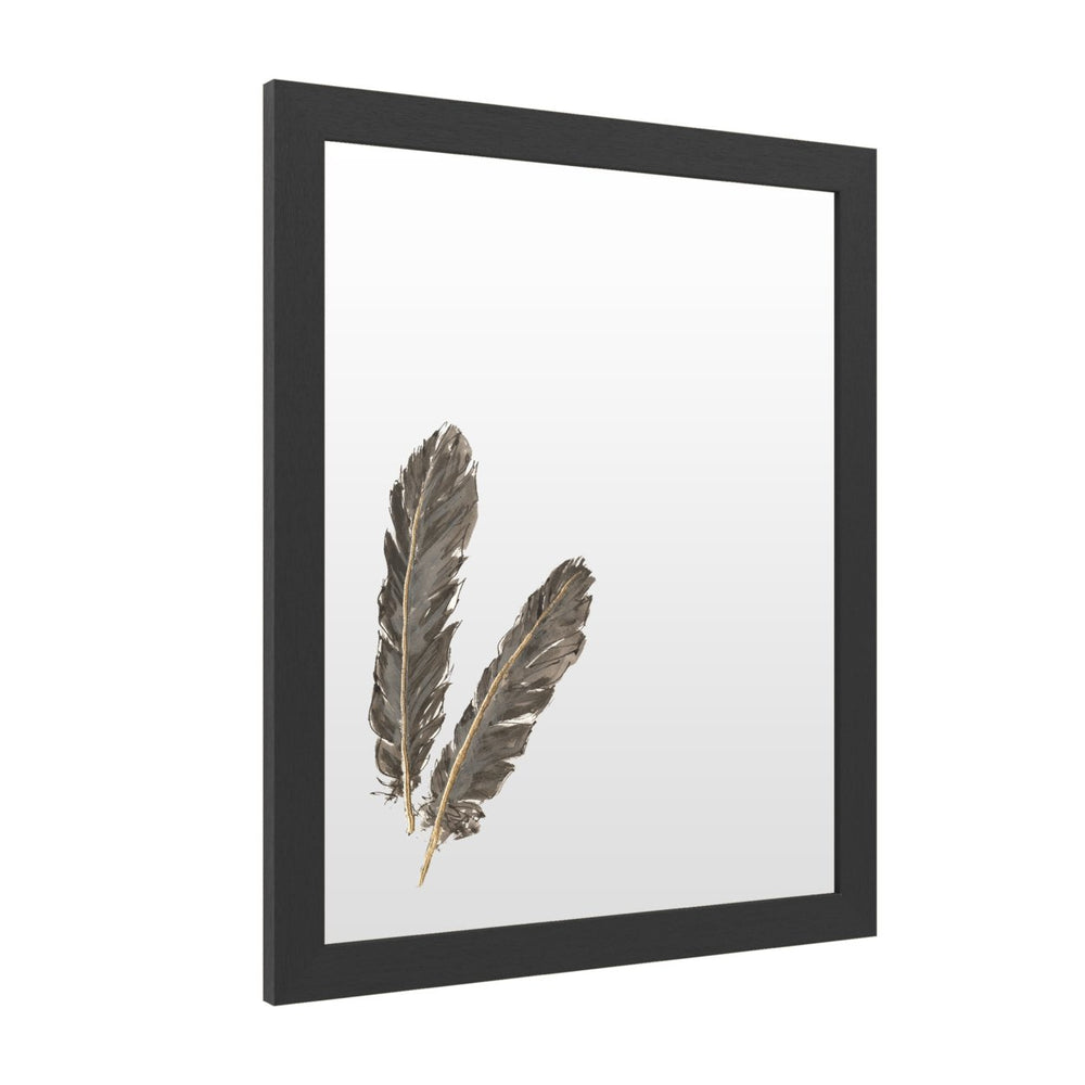 Dry Erase 16 x 20 Marker Board with Printed Artwork - Chris Paschke Gold Feathers Iv White Board - Ready to Hang Image 2