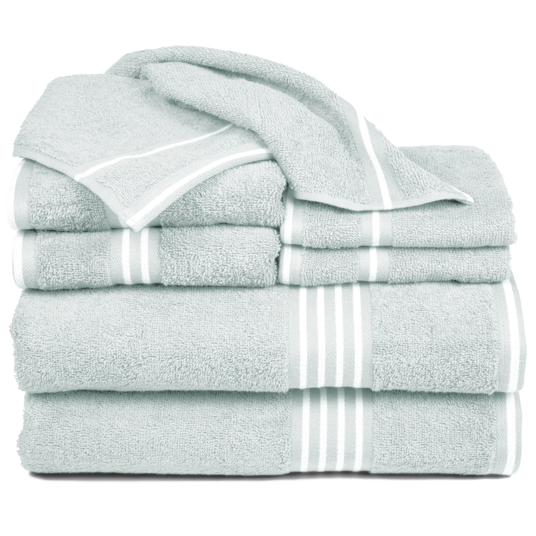 8 Piece 100% Cotton Soft Towel Set Image 8