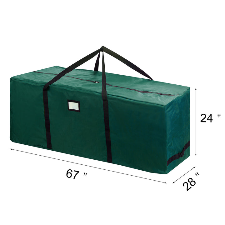 Christmas Tree Storage Bag on Wheels 12ft Rolling Duffel Strong Durable Material Image 5