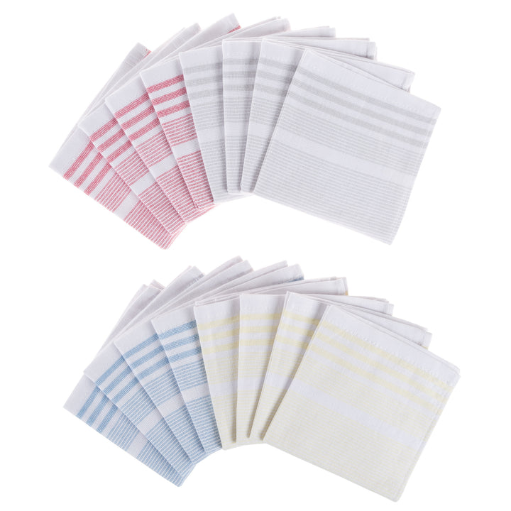 100% Cotton Dish Cloths 16 Pack Hand Towels 8 Pack Kitchen Linens Multi Color Set Image 3