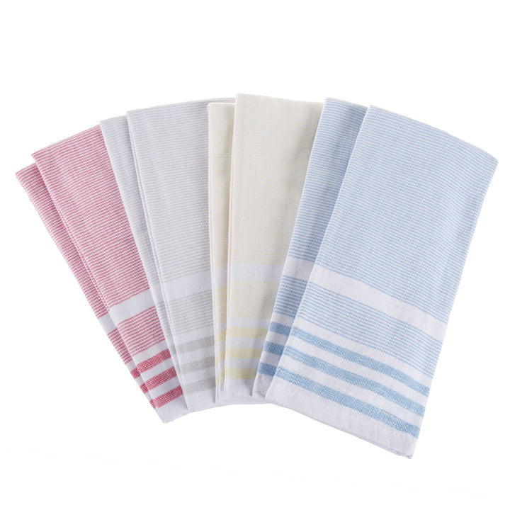 100% Cotton Dish Cloths 16 Pack Hand Towels 8 Pack Kitchen Linens Multi Color Set Image 2