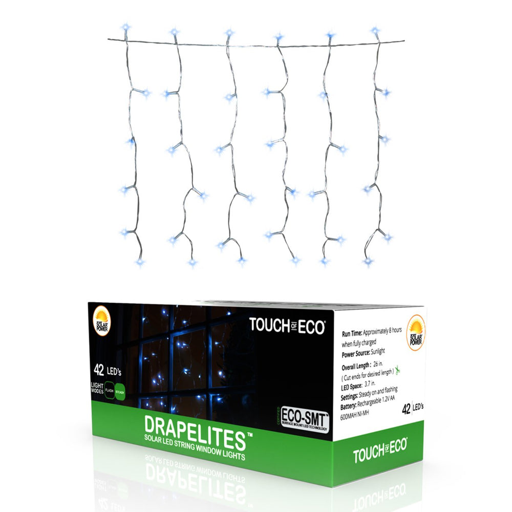 Drapelites Solar Window String Lights 42 LED Indoor Lights 6 Strands Eco-Friendly Image 2