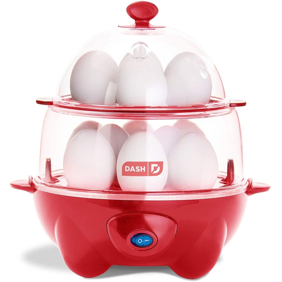 Dash Deluxe Rapid Cooker Electric for Hard Boiled, Poached, Scrambled Eggs, Omelets, Steamed Vegetables, Seafood, Image 1