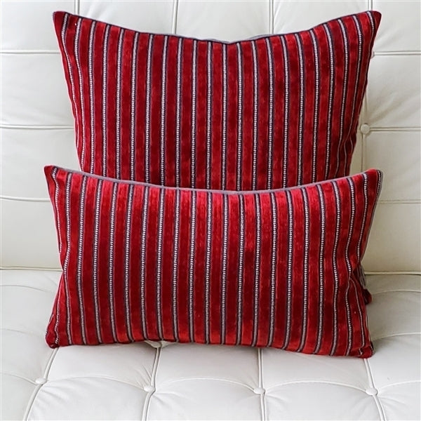 Pillow Decor Rockefeller Lava Red Velvet Throw Pillow 20x20 Square Decorative Pillow Image 3