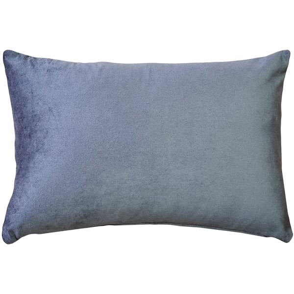 Pillow Decor Rochelle Velvet Pillow 15x22 Gunmetal Gray Stripe Jacquard Image 3