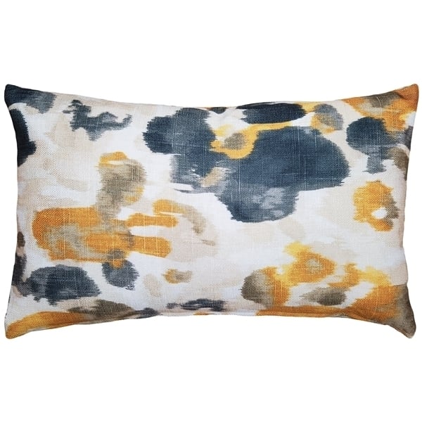 Pillow Decor Brandy Bay Yellow Floral Throw Pillow 12x19 Abstract Polyester Image 1