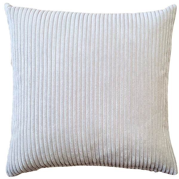 Pillow Decor Wide Wale Corduroy 22x22 Oyster Throw Pillow 100% Polyester Image 1