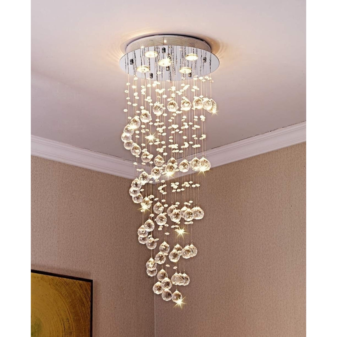 Saint Mossi Crystal Spiral Raindrop Chandelier Image 1