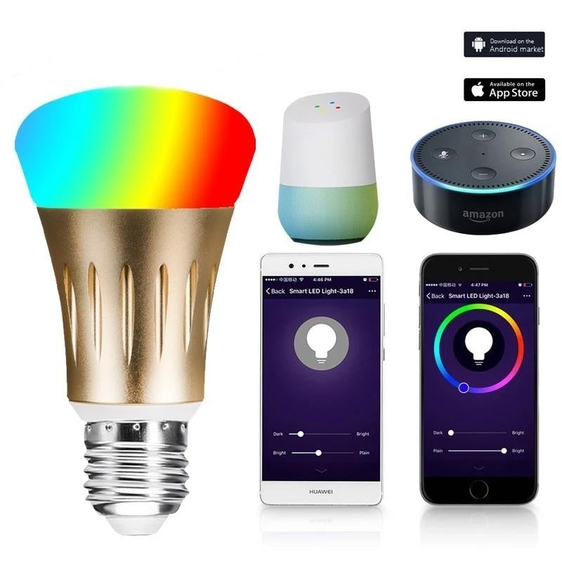 7W Smart LED Light Wireless Bulb Works with Remote Control Image 2