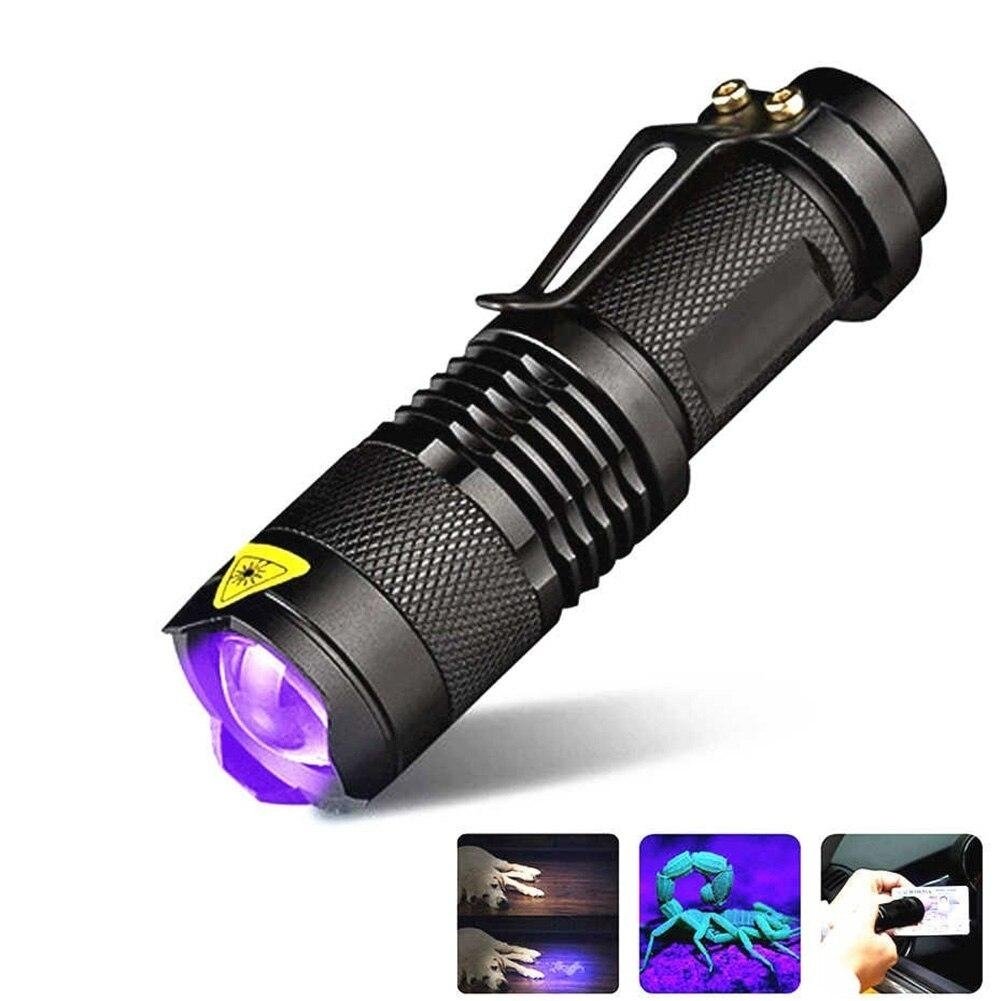 Black 365,395 Nm UV Flashlight Handheld Portable Ultraviolet Detector Image 7