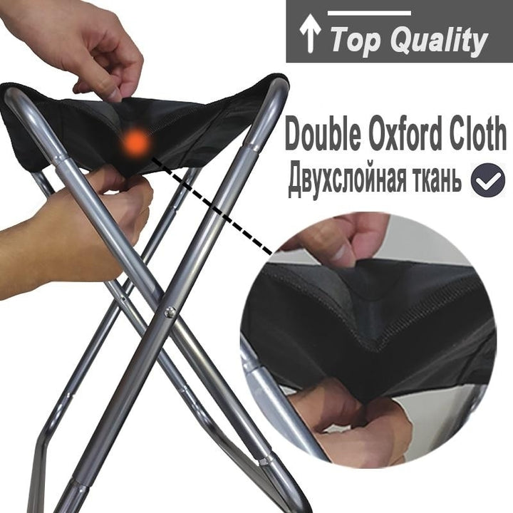 Folding Fishing Chair Lightweight Picnic Camping Foldable Aluminium Cloth Outdoor Portable Easy To Carry Furniture Image 4