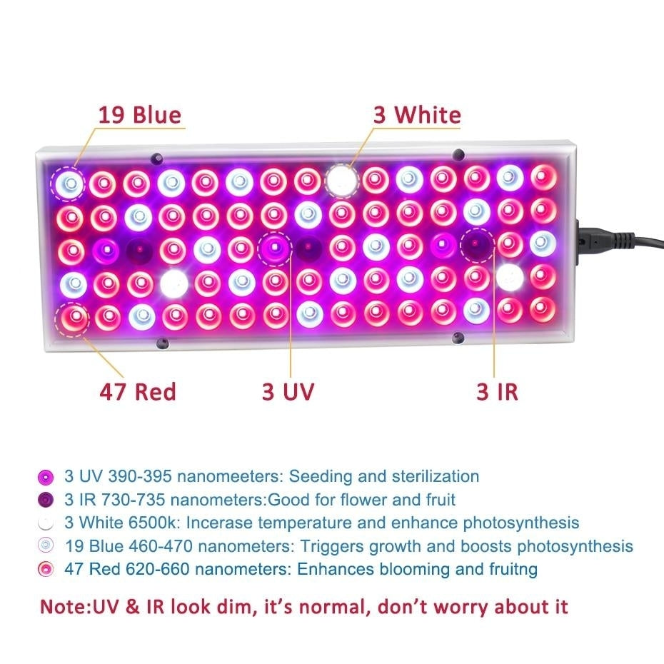 Growing Lamps LED Grow Light Full Spectrum Plant Lighting Fitolampy For Plants Flowers Seedling Cultivation Image 4