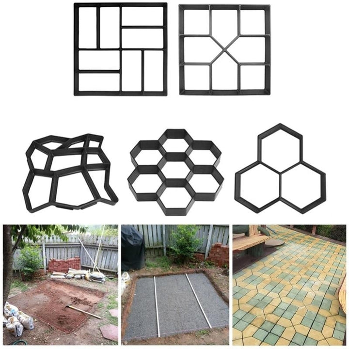 Manually Paving Cement Brick Concrete Molds DIY Plastic Path Maker Mold Garden Stone Road Decoration Image 9