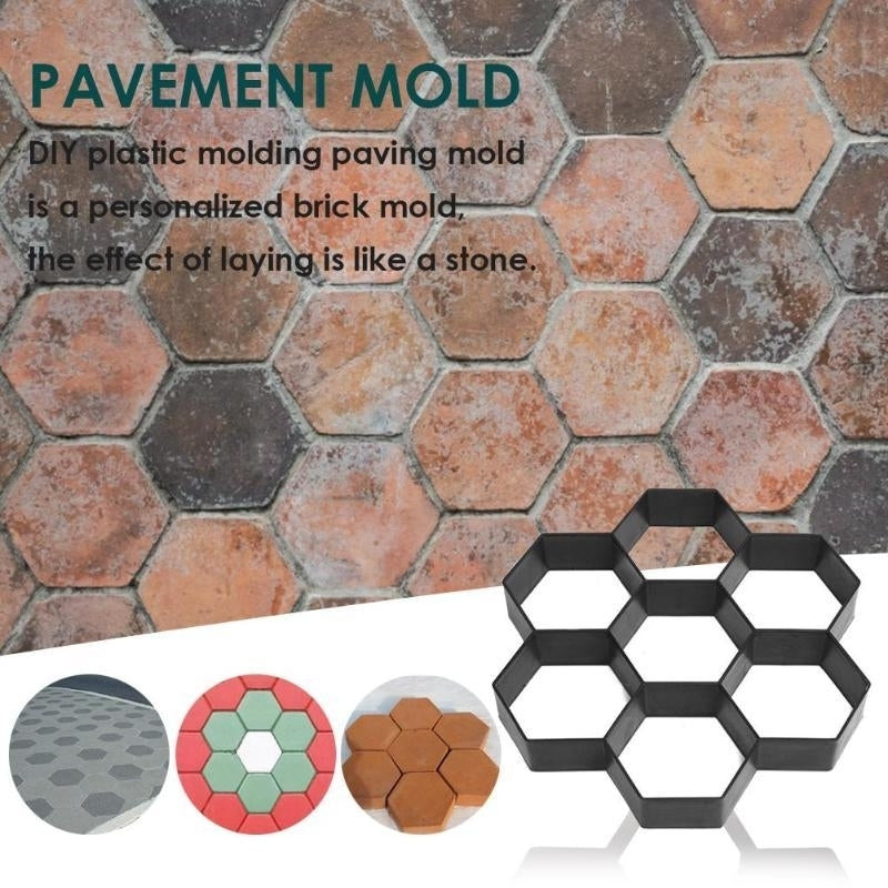 Manually Paving Cement Brick Concrete Molds DIY Plastic Path Maker Mold Garden Stone Road Decoration Image 10