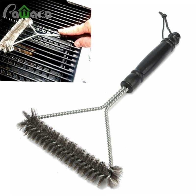 Non-stick Barbecue Grill BBQ Brush Stainless Steel Wire Bristles Cleaning Brushes With Handle Durable Cooking Tools Image 2