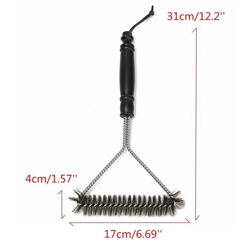 Non-stick Barbecue Grill BBQ Brush Stainless Steel Wire Bristles Cleaning Brushes With Handle Durable Cooking Tools Image 4