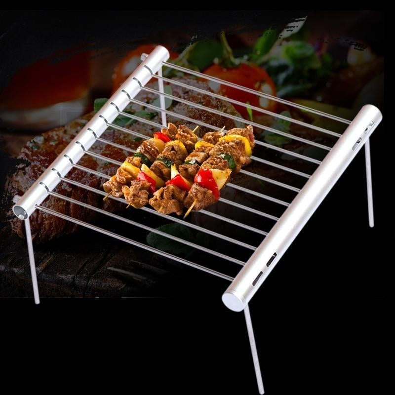 Portable Stainless Steel BBQ Grill Folding Mini Pocket Barbecue Accessories Image 2