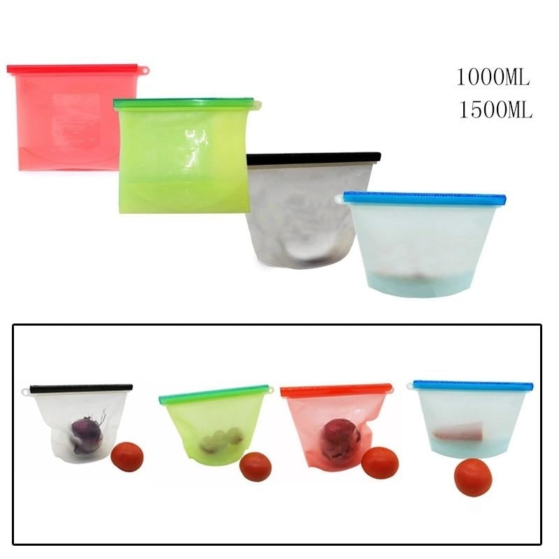 Reusable Silicone Food Bag Image 1