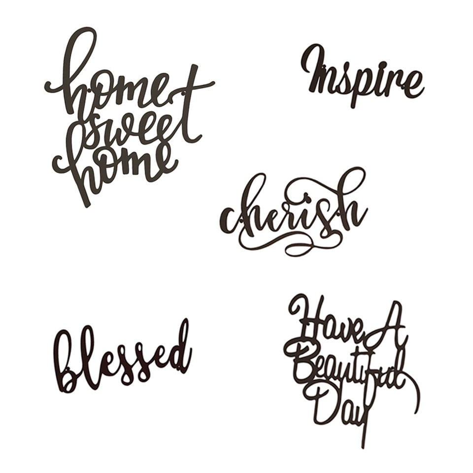 Metal Inspirational 3D Word Art Hanging Various Sizes Image 1