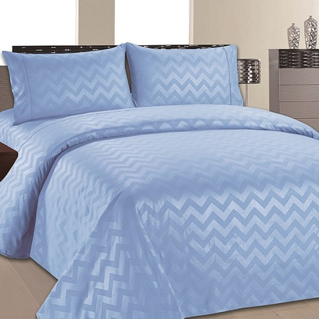 Chevron Collection 1800 Series Ultra Soft Wrinkle Resistant Solid Color Sheet Set Image 4