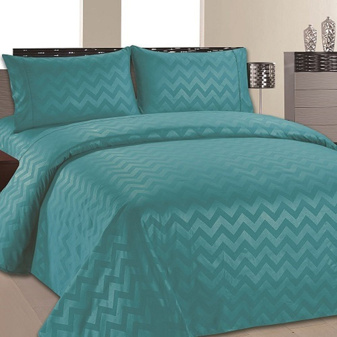 Chevron Collection 1800 Series Ultra Soft Wrinkle Resistant Solid Color Sheet Set Image 5