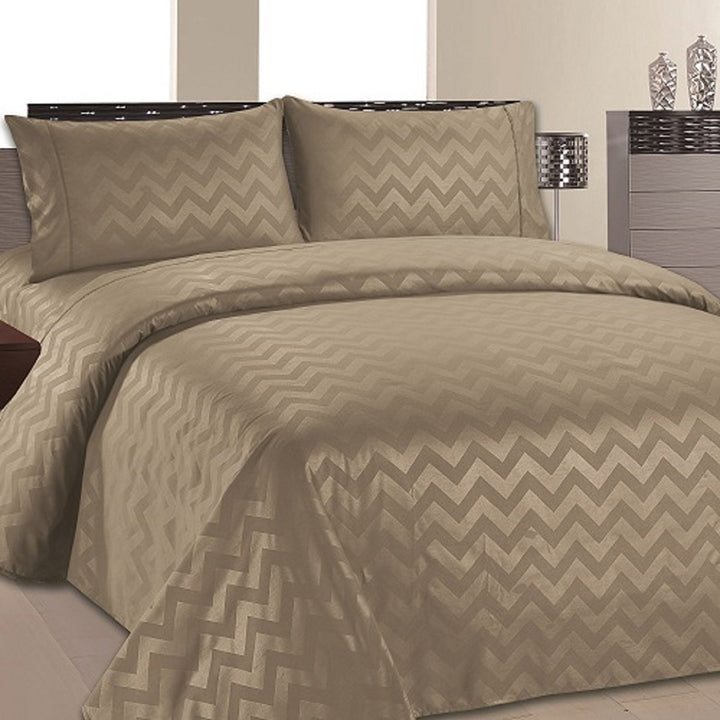 Chevron Collection 1800 Series Ultra Soft Wrinkle Resistant Solid Color Sheet Set Image 9