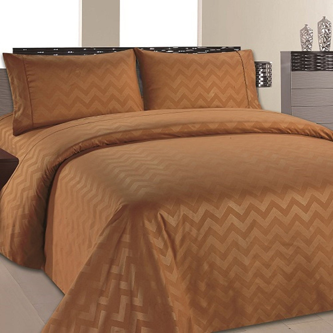 Chevron Collection 1800 Series Ultra Soft Wrinkle Resistant Solid Color Sheet Set Image 2