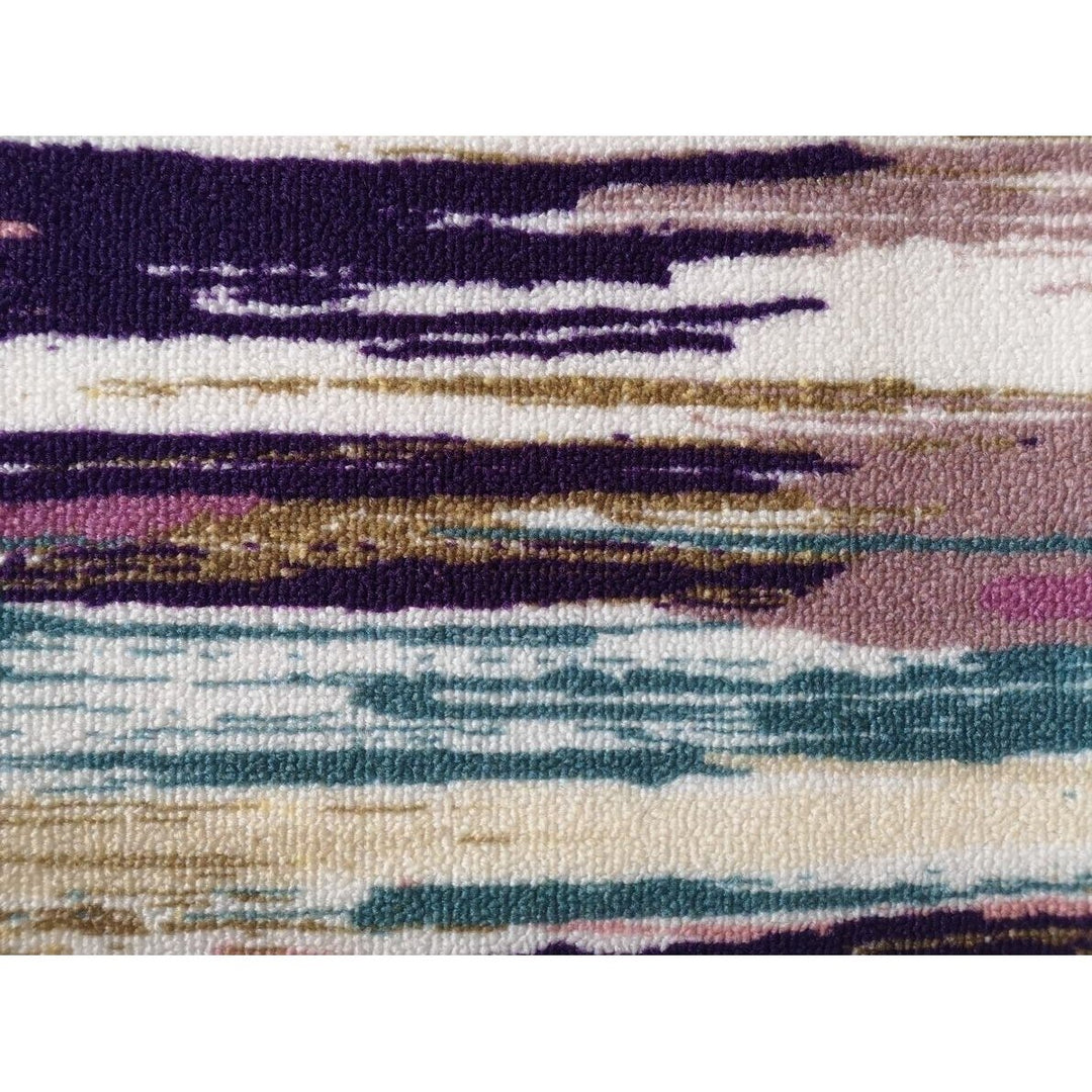 Deerlux Modern Living Room Area Rug with Nonslip Backing, Abstract Brushstrokes and Glitter Pattern Image 4
