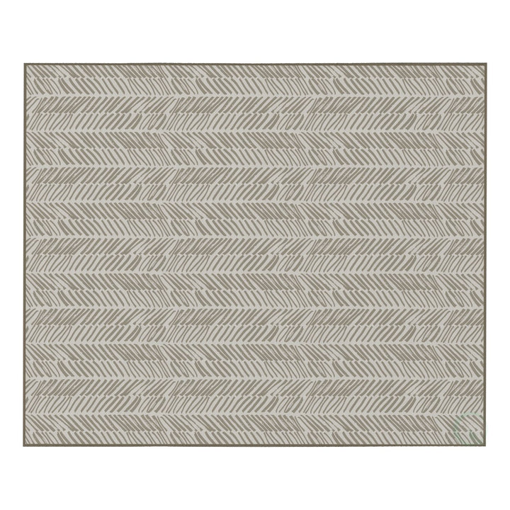 Deerlux Modern Living Room Area Rug with Nonslip Backing, Abstract Beige Chevron Strokes Pattern Image 4