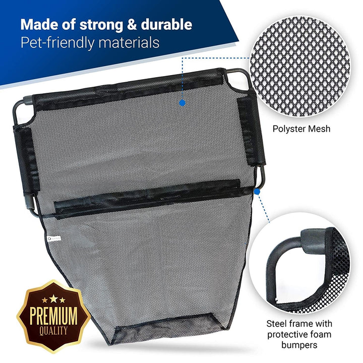 Zone Tech Car Pet Full Mesh Barrier Cover Cage Universal Large Padded With Steel Image 6