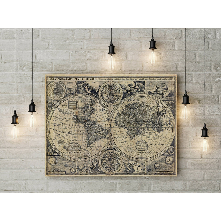 Giant Historic Old World Map 1626 Old Antique Restoration Hardware Style World Map Fine Art Print world map House Image 1