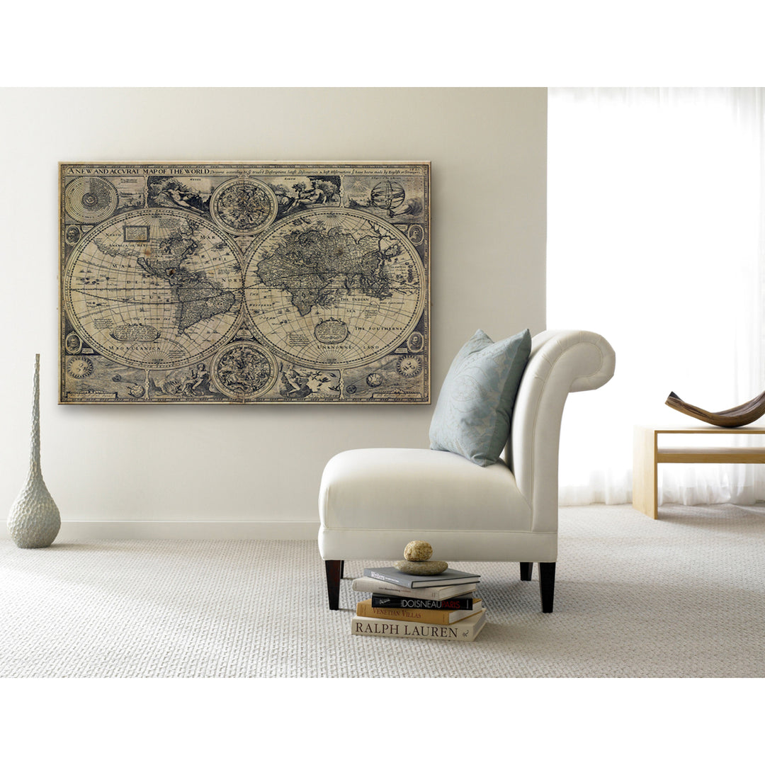 1626 Antique World Map Fine Art Print 24x30 Heavyweight Paper Gift Image 2