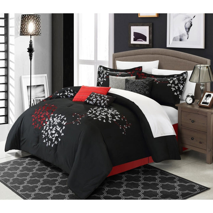 Cheila 8-Piece Embroidered Comforter Set Image 1