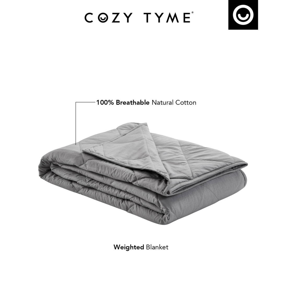 Cozy Tyme Weighted Blanket 41x60 for Kids 100% Cotton 6lbs Deep Touch Pressure Image 4