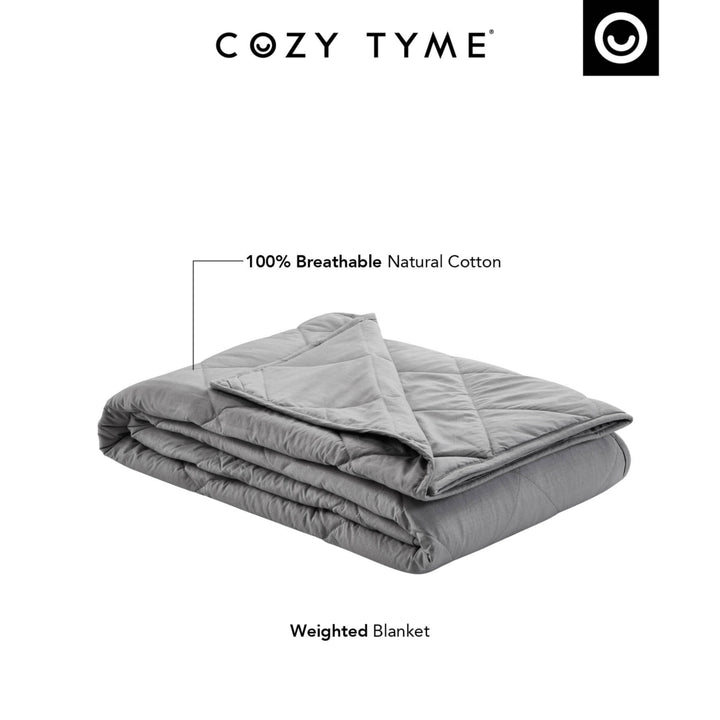 Cozy Tyme Weighted Blanket 41x60 for Kids 100% Cotton 6lbs Deep Touch Pressure Image 4