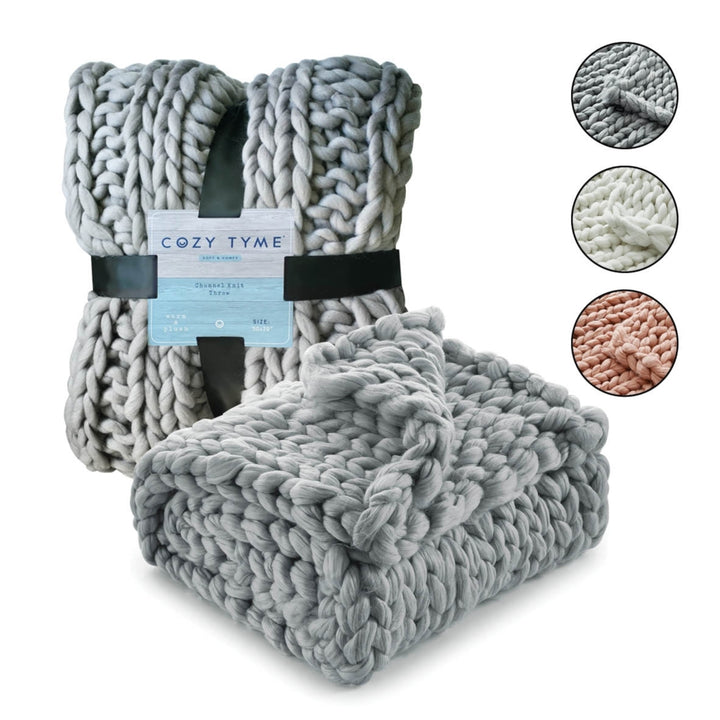 Mantisa Chunky Knit Throw-Cozy-Extra Soft Image 5